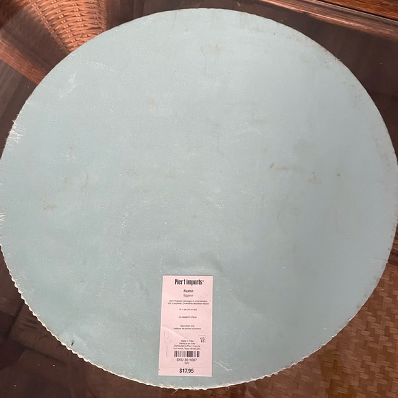 Pier1 Imports Vintage 15” Round  Beaded Placemat - Picture 5 of 5